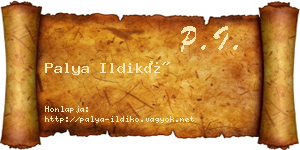 Palya Ildikó névjegykártya