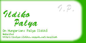 ildiko palya business card